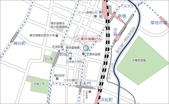 東京都港区新橋6-9-6　12東洋海事ビル7階